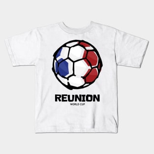 Reunion Football Country Flag Kids T-Shirt